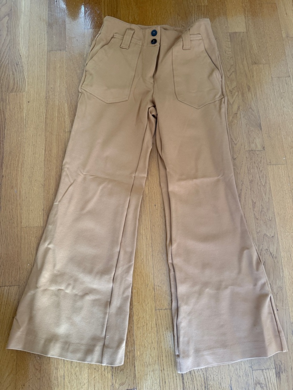 Maeve Wide-Leg Pants in Camel Tan